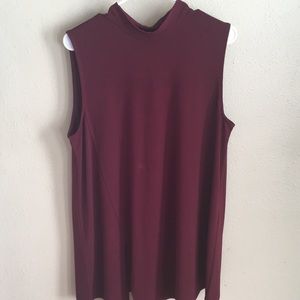 Dark red turtleneck shirt